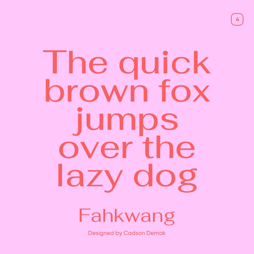 Google Font Display Fahkwang