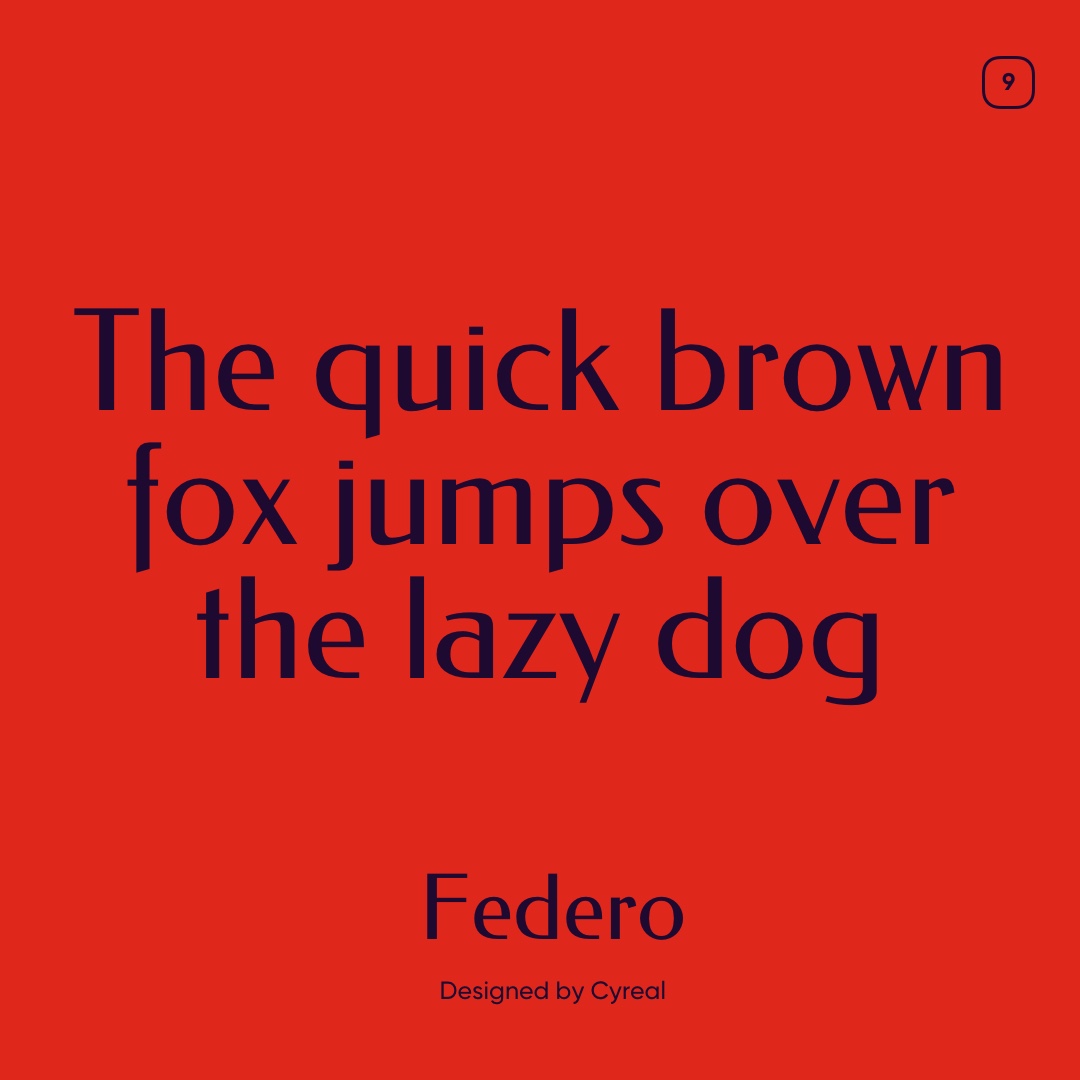 Google Font Display Federo
