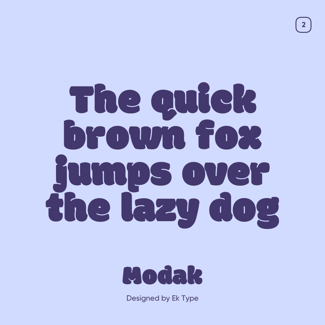 Google Font Display Modak