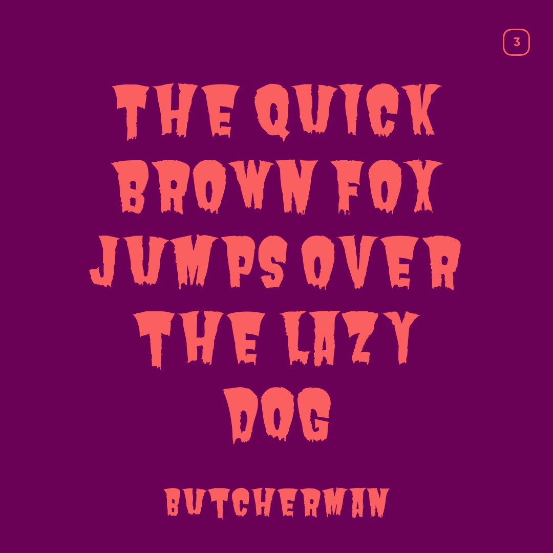 Google Font Halloween Butcherman