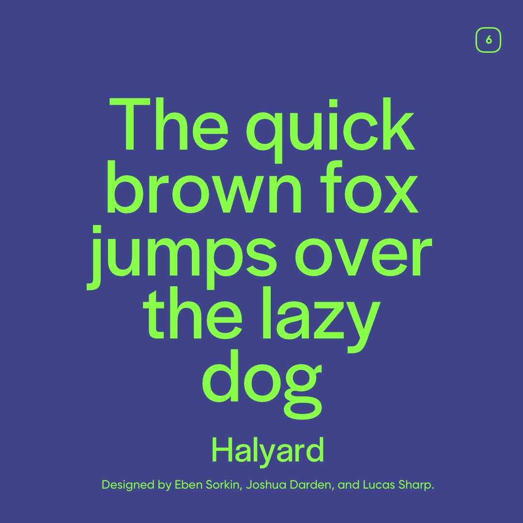 Halyard Font
