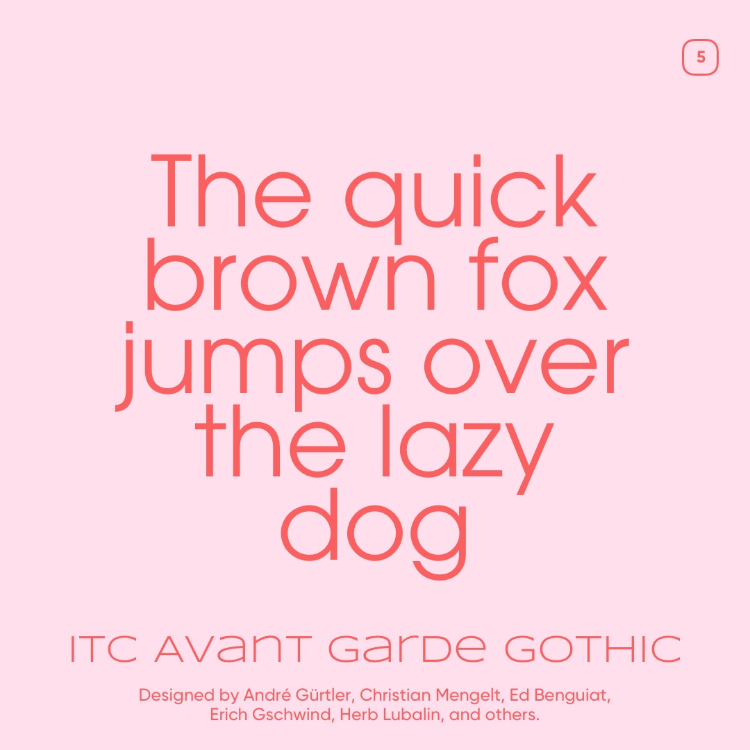 ITC Avant Garde Gothic Font