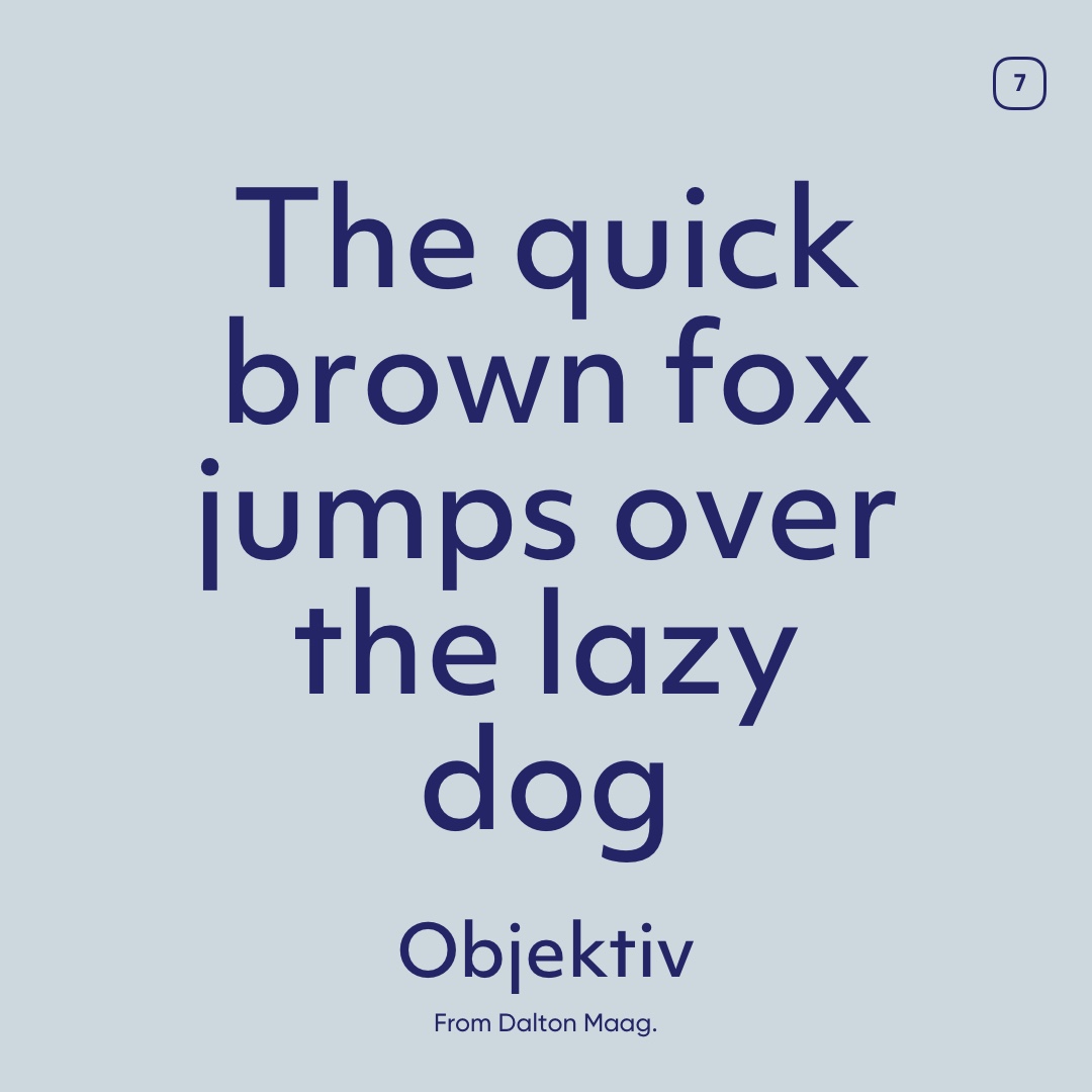 Objektiv Font